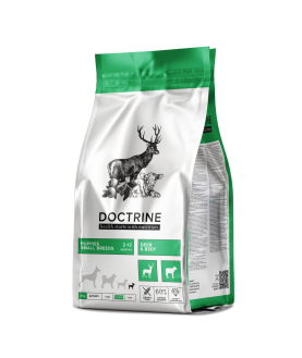 DOCTRINE сухой корм беззерновой для щенков мелких пород с телятиной и олениной DOCTRINE 3кг