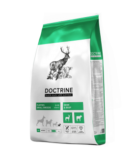 DOCTRINE сухой корм беззерновой для щенков мелких пород с телятиной и олениной DOCTRINE 8кг