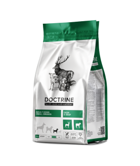 DOCTRINE сухой корм беззерновой для взрослых собак мелких пород с телятиной и олениной DOCTRINE 800г