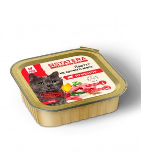 Влажный корм STATERA мясной паштет для кошек и котов с ягненком 100г